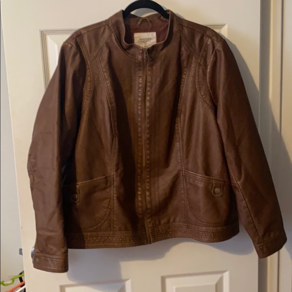 Sonoma brown leather jacket